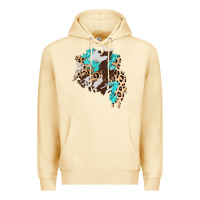 Pina Colada cowhide leopard turquoise patch Premium Hoodie - AdoDesignShop
