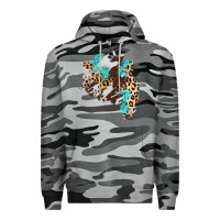 Slate Camo cowhide leopard turquoise patch Premium Hoodie - AdoDesignShop