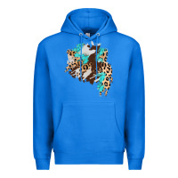 True Royal cowhide leopard turquoise patch Premium Hoodie - AdoDesignShop