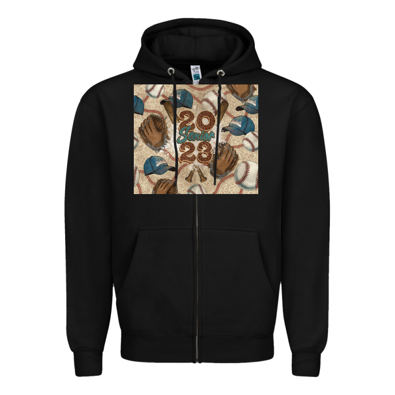 Baseball Senior Zipper Hoodie by NancyCooperArtShop | Teevron