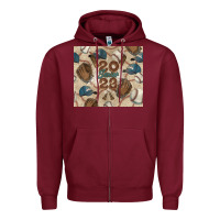 Burgundy Baseball senior Zipper Hoodie - NancyCooperArtShop