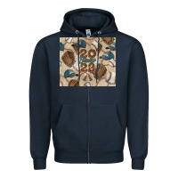 Navy Baseball senior Zipper Hoodie - NancyCooperArtShop