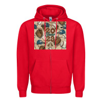 Red Baseball senior Zipper Hoodie - NancyCooperArtShop