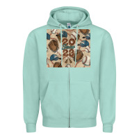 Seafoam Baseball senior Zipper Hoodie - NancyCooperArtShop
