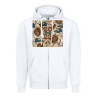 White Baseball senior Zipper Hoodie - NancyCooperArtShop