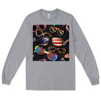 4th Of July Glasses  Seamless Pattern Long Sleeve Tee | Teevron