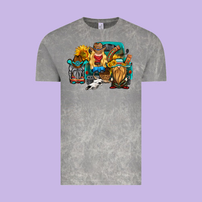 Western Truck With Gnomes Vintage Tee Designed By Hra Design Shop