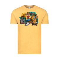 Vintage Mustard western Truck with gnomes Vintage Tee - HRA Design Shop