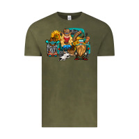 Vintage Olive western Truck with gnomes Vintage Tee - HRA Design Shop
