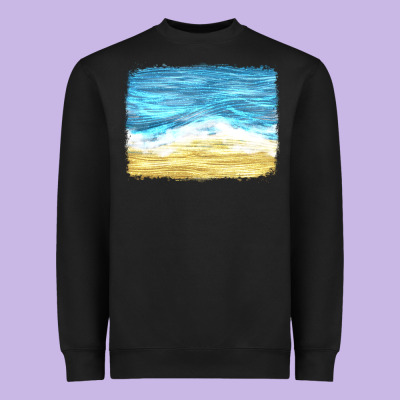 Glitter Beach Background Heavyweight Sweatshirt Designed By Hra Design Shop