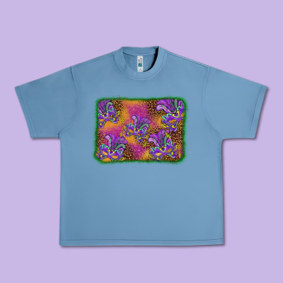 Mardi Gras Mask Background Urban Heavy Tee Designed By Barkaloodesign