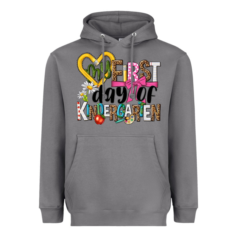 My First Day Of Kindergarten Heavyweight Hoodie by NancyCooperArtShop | Teevron