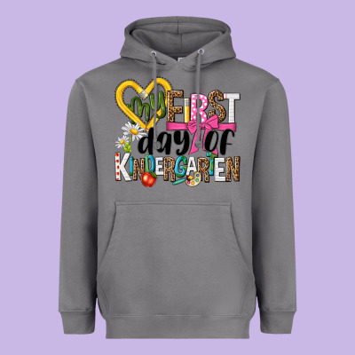 My First Day Of Kindergarten Heavyweight Hoodie Designed By Nancycooperartshop