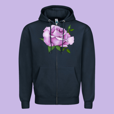 Life's Little Pleasures Rose Zipper Hoodie Designed By Lillyallendesigns