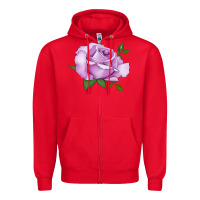 Red life's little pleasures rose Zipper Hoodie - LillyAllenDesigns