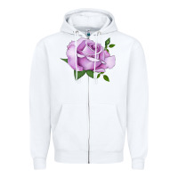 White life's little pleasures rose Zipper Hoodie - LillyAllenDesigns