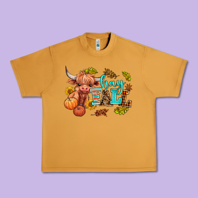Hay Fall Heifer Urban Heavy Tee Designed By Adodesignshop