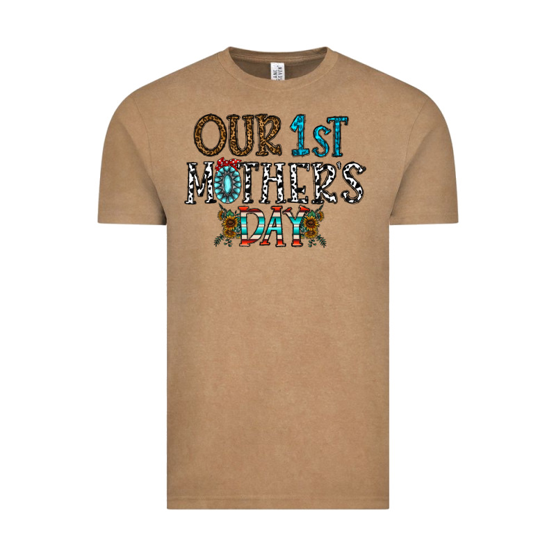 Our 1 St Mother's Day Vintage Tee by CowhideDigitalArt | Teevron