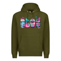 Army Green mermaid underwater coffee Premium Hoodie - Jasminsmagicworld