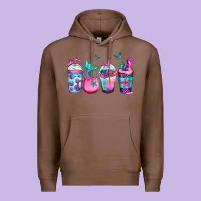 Mermaid Underwater Coffee Premium Hoodie Designed By Jasminsmagicworld