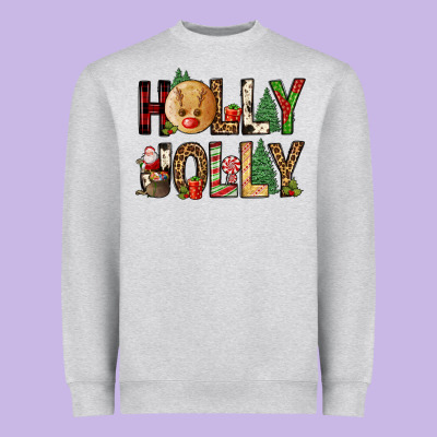 Holly Jolly Heavyweight Sweatshirt Designed By Fadigitalartstudio