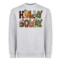 Heather Grey holly jolly Heavyweight Sweatshirt - FaDigitalArtStudio