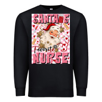 Black santas favorite nurse Premium Sweatshirt - MaliasSmallBusiness