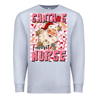 Heather Grey santas favorite nurse Premium Sweatshirt - MaliasSmallBusiness