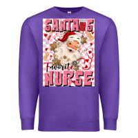 Purple santas favorite nurse Premium Sweatshirt - MaliasSmallBusiness