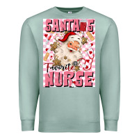 Seafoam santas favorite nurse Premium Sweatshirt - MaliasSmallBusiness