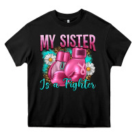 Black Breast Cancer My Sister Is A Fighter Heavy Core Tee - Artiststas