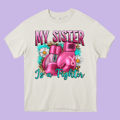 Breast Cancer My Sister Is A Fighter Heavy Core Tee Designed By Artiststas