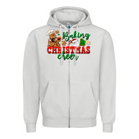 Dove Grey Baking Christmas cheer Zipper Hoodie - NancyCooperArtShop