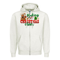 Oatmeal Heather Baking Christmas cheer Zipper Hoodie - NancyCooperArtShop