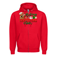 Red Baking Christmas cheer Zipper Hoodie - NancyCooperArtShop