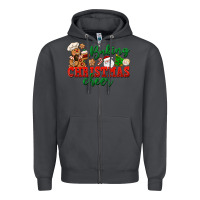 Smoke Baking Christmas cheer Zipper Hoodie - NancyCooperArtShop