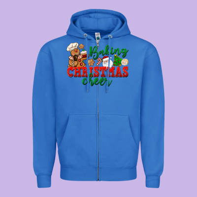 Baking Christmas Cheer Zipper Hoodie Designed By Nancycooperartshop