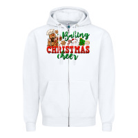 White Baking Christmas cheer Zipper Hoodie - NancyCooperArtShop