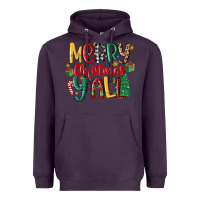 Plum merry christmas y'all Heavyweight Hoodie - MaliasSmallBusiness
