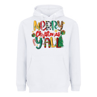 White merry christmas y'all Heavyweight Hoodie - MaliasSmallBusiness