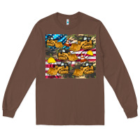 Chestnut bulldozer camouflage american flag Long Sleeve Tee - Artiststas