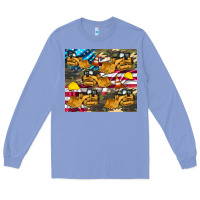 Colony Blue bulldozer camouflage american flag Long Sleeve Tee - Artiststas