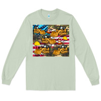Matcha bulldozer camouflage american flag Long Sleeve Tee - Artiststas
