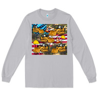 Moon Dust bulldozer camouflage american flag Long Sleeve Tee - Artiststas