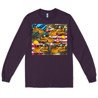 Plum bulldozer camouflage american flag Long Sleeve Tee - Artiststas