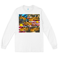 White bulldozer camouflage american flag Long Sleeve Tee - Artiststas