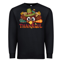 Black western thankful thanksgiving turkey Premium Sweatshirt - NancyCooperArtShop
