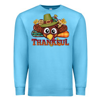 Ocean Blue western thankful thanksgiving turkey Premium Sweatshirt - NancyCooperArtShop