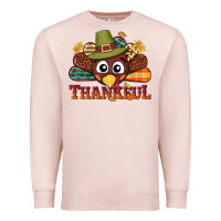 Pale Pink western thankful thanksgiving turkey Premium Sweatshirt - NancyCooperArtShop