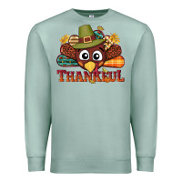 Seafoam western thankful thanksgiving turkey Premium Sweatshirt - NancyCooperArtShop